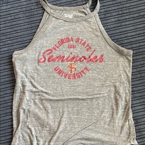 Blue 84 Gray and Pink Fitted Sleeveless Tank Top